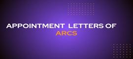 Appointment Letters of ARCS (APSC CCE 2022)